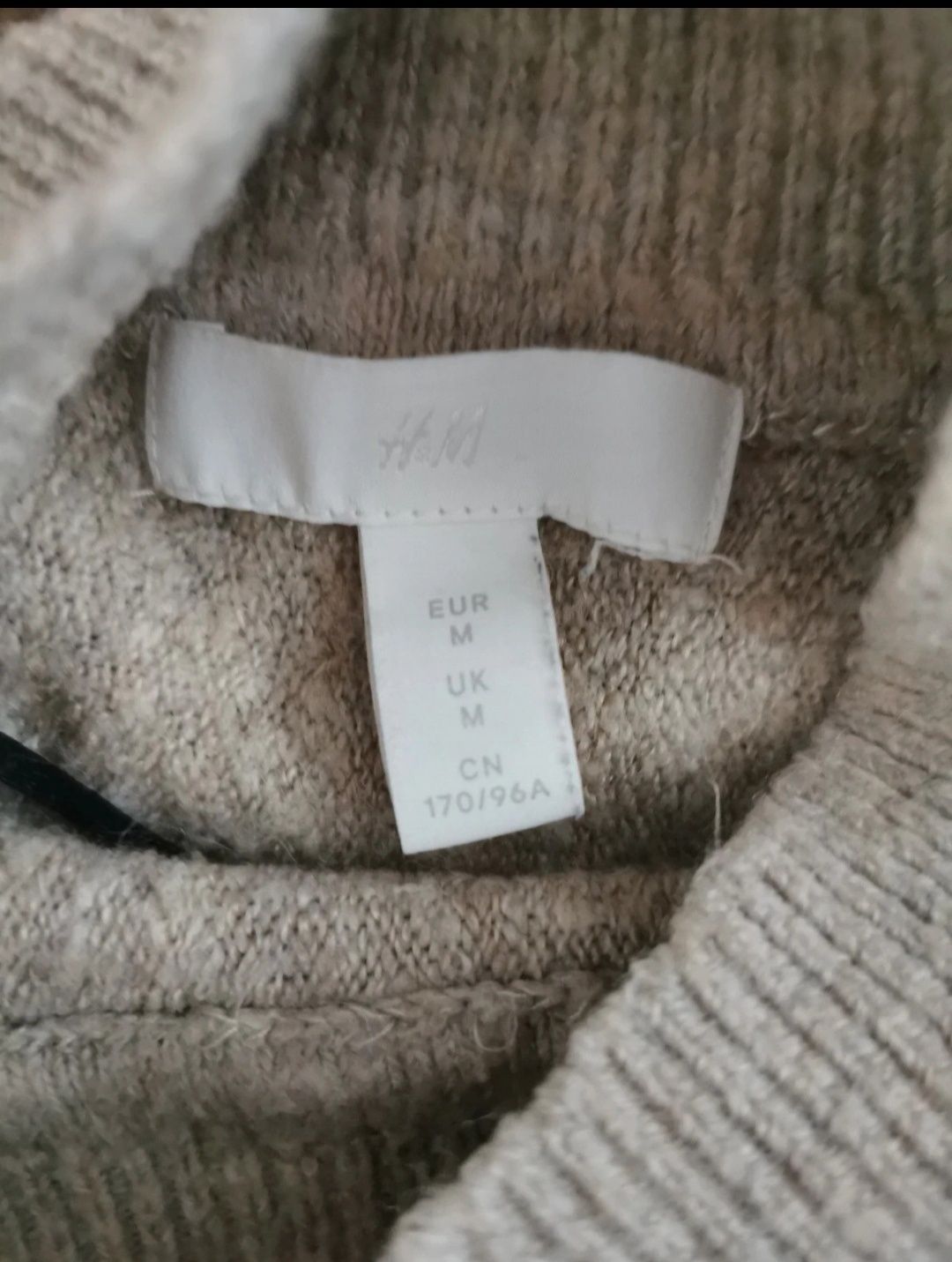 Sweter beżowy oversize H&M