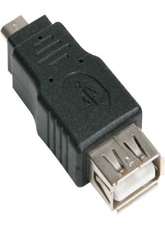 Перехідник Promate USB AF - micro USB M чорний
