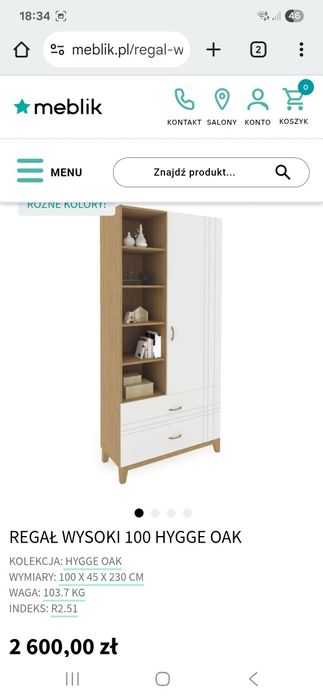 Regał Meblik, bardzo pojemny