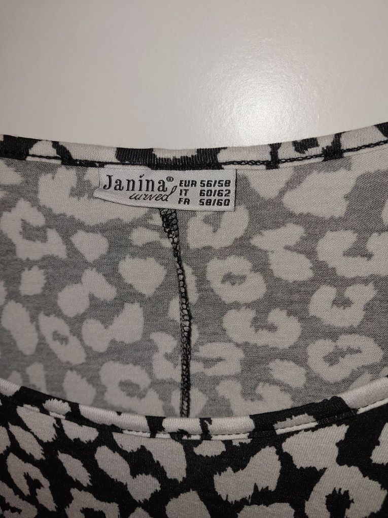 Bluzka w panterke cętki wiskoza plus size 56/58