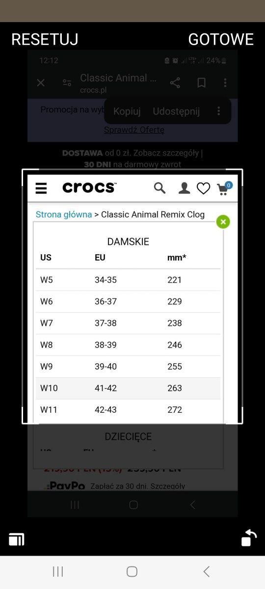 Crocs animal roz.EUR 39-40 M7 W9
