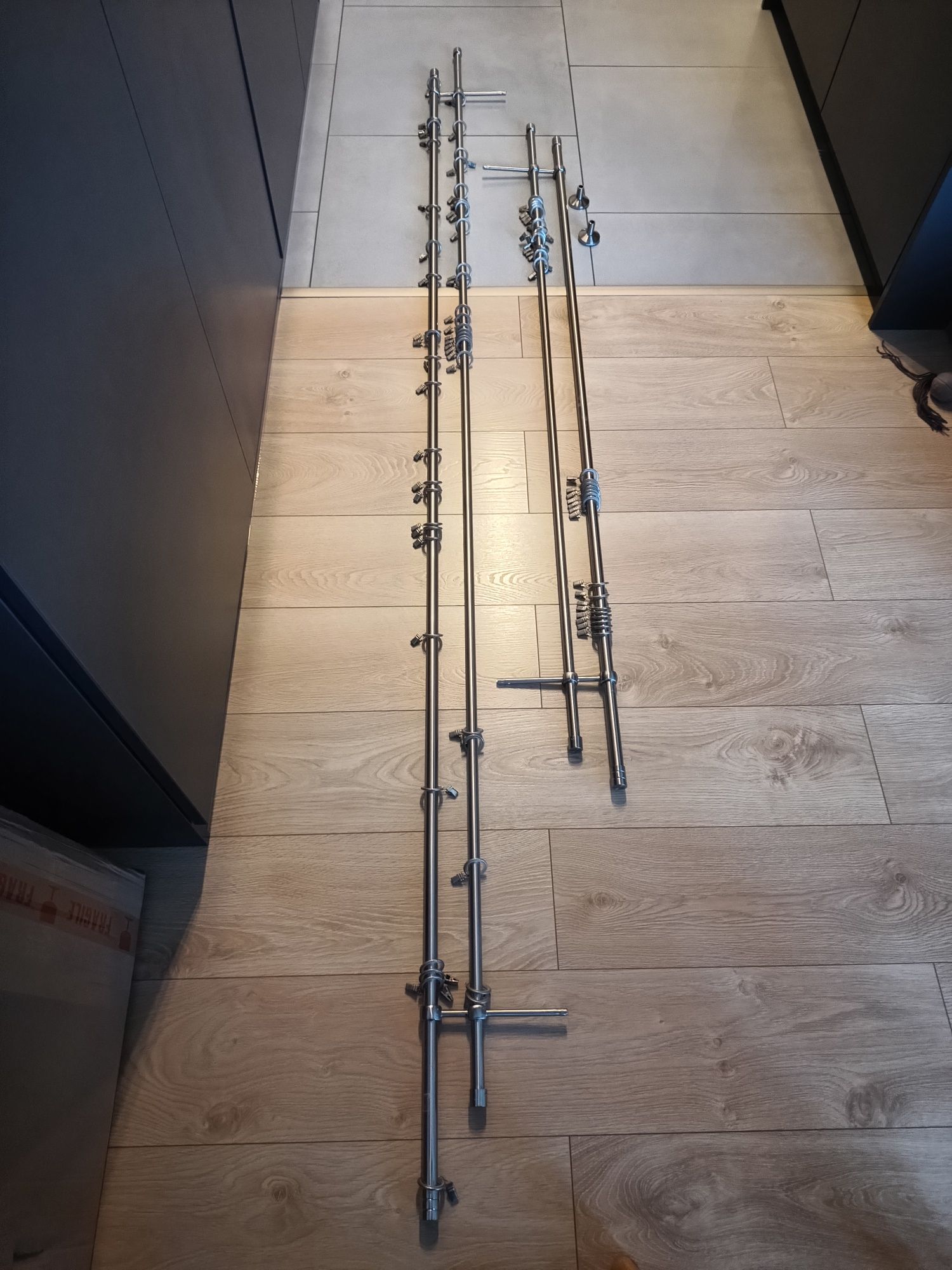 Karnisz podwójny Inspire Forio 140 cm z żabkami stan bardzo dobry