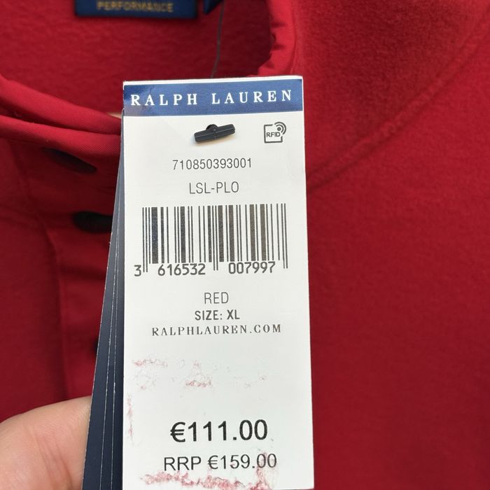 Sweatshirt com botoes Polo Ralph Lauren Performance Vermelho Pelo (XL)