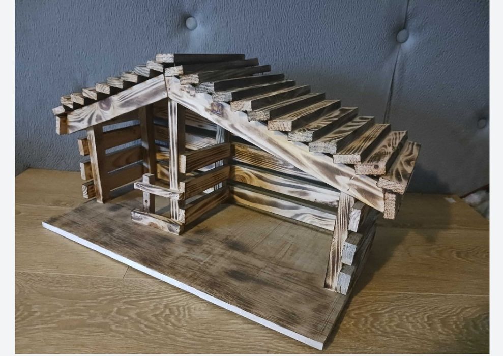 Szopka bożonarodzeniowa opalana