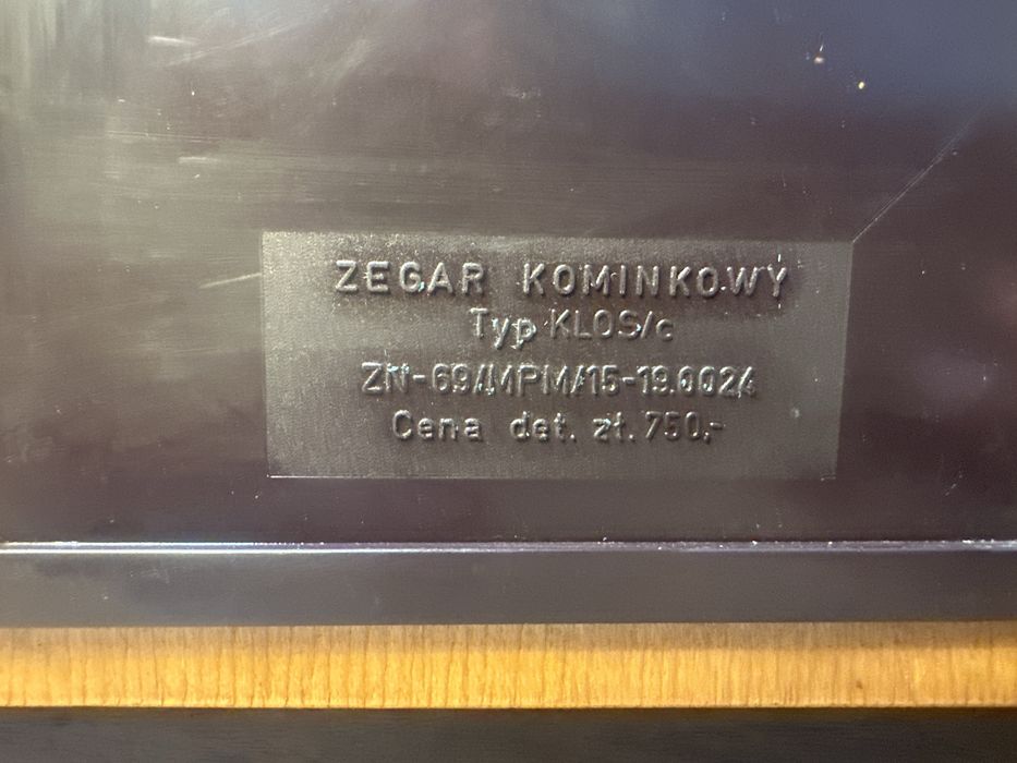 Skrzynia obudowa zegara kominkowego+gongi