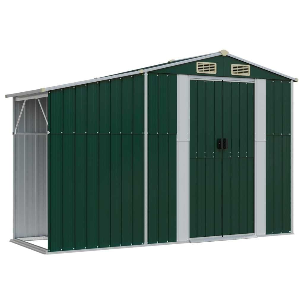 Abrigo de Jardim em Aço Galvanizado 277x279x179 cm Verde