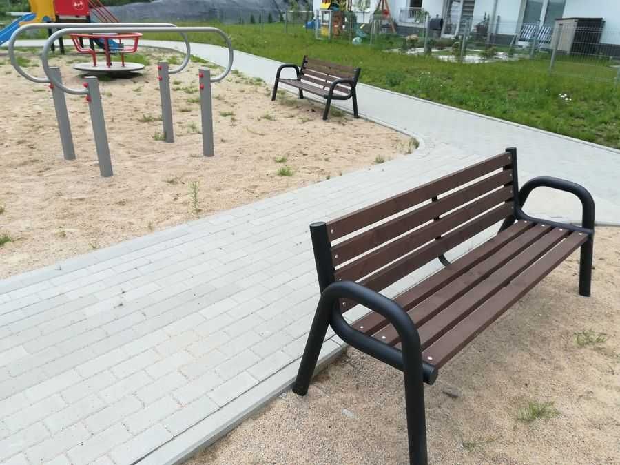 Ławka parkowa miejska ogrodowa ALICJA listwy grube 4,5 cm ATEST