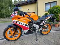 Honda CBR 125 JC50 2015 rok! REPSOL! 21773 km. przebiegu! Nowe opony DUNLOP!