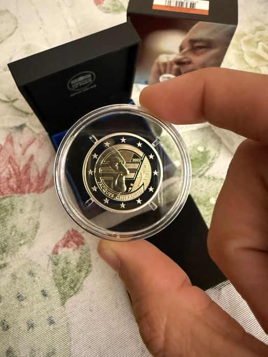 Moeda 2€ França Jacques Chirac Proof 2022