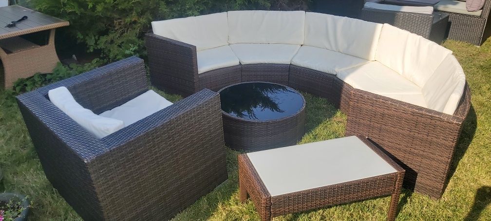 Zestaw ogrodowy ratanowy balkon altanka ogród taras