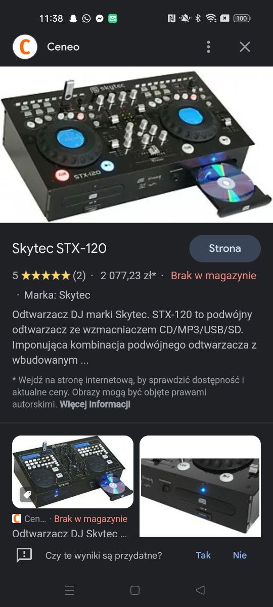 Konsola dj skytec STX-120