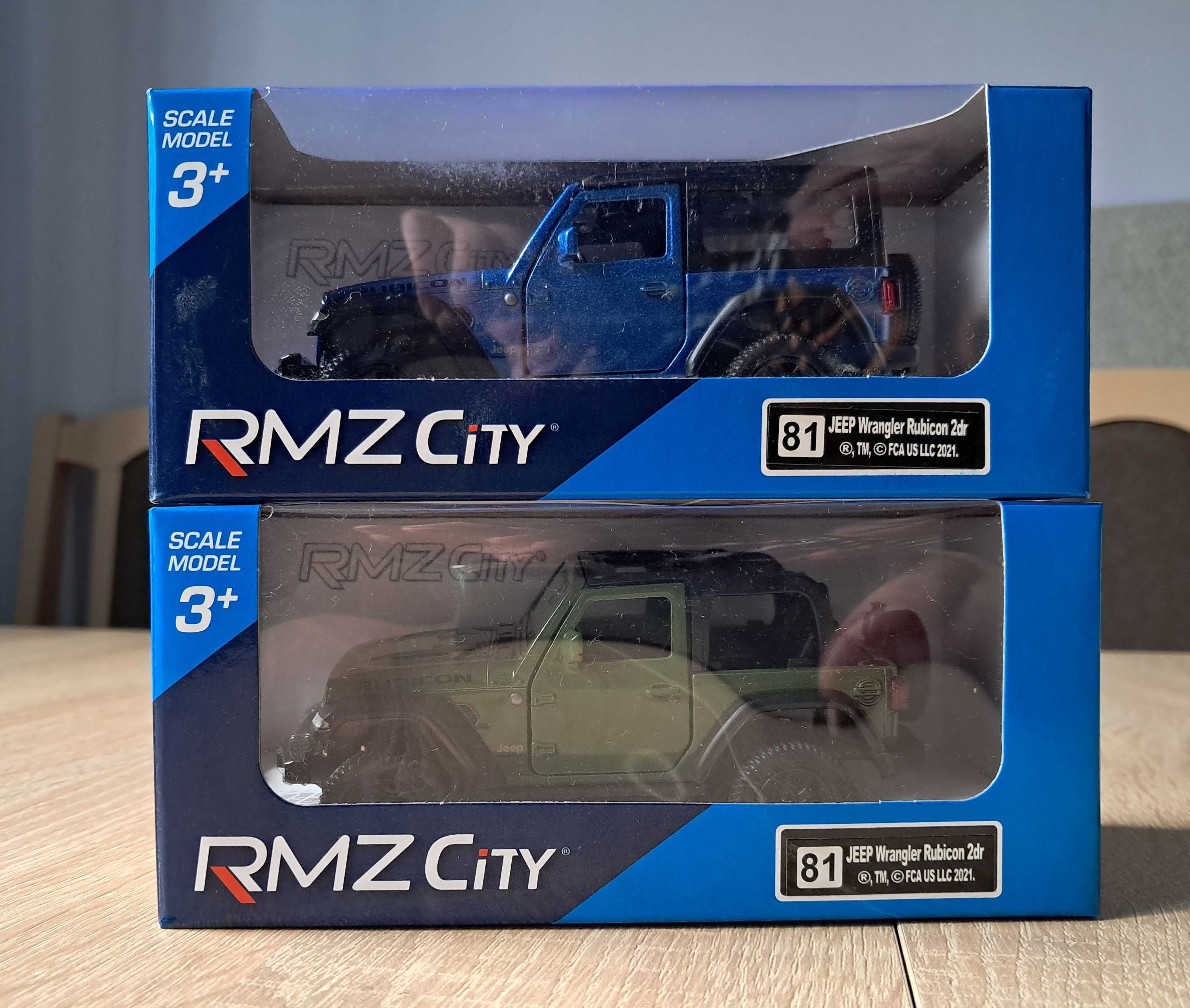 Jeep Wrangler Rubicon zestaw cabrio i dach firmy RMZ. Skala 1:34