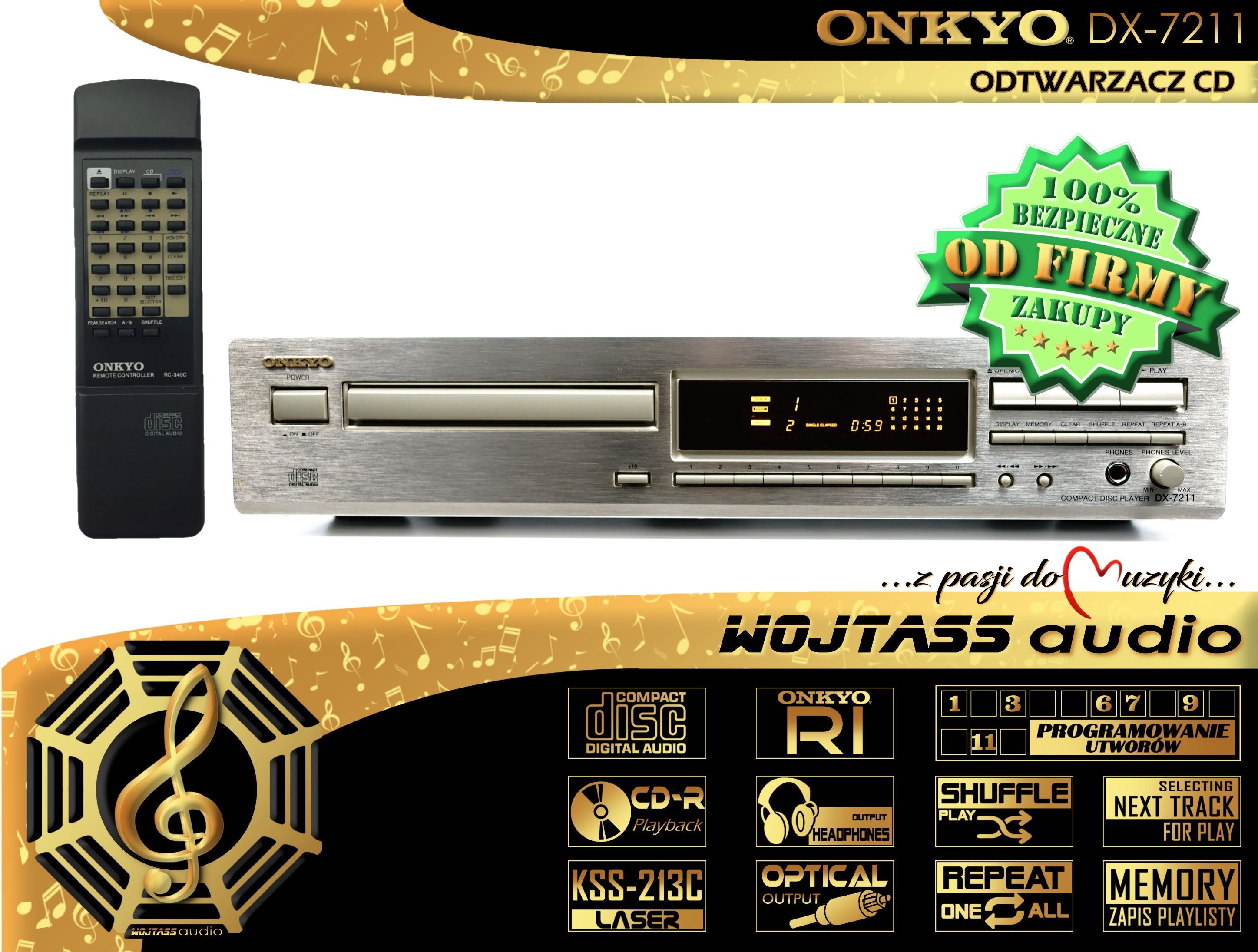 Odtwarzacz CD ONKYO DX-7211 KSS-213C dedykowany pilot