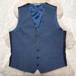 Kamizelka garniturowa M Niebieska Ciemna Burton Menswear London Nowa