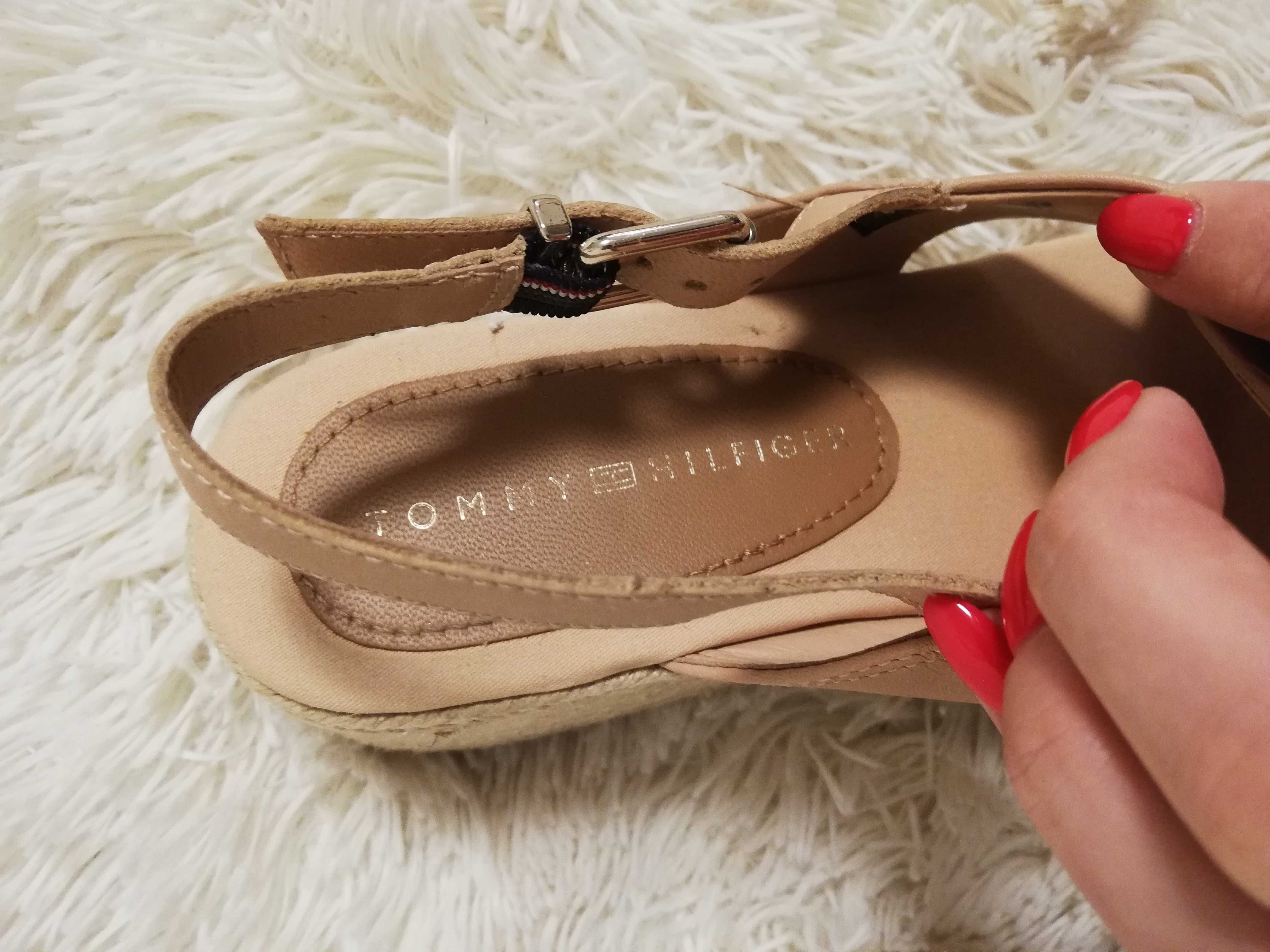 sandały skórzane tommy hilfiger 37