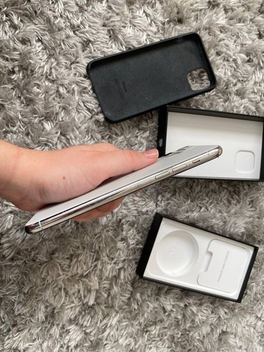 iPhone 11 Pro Max 256GB Silver – BDB Stan, Nowa Bateria 100% + Etui