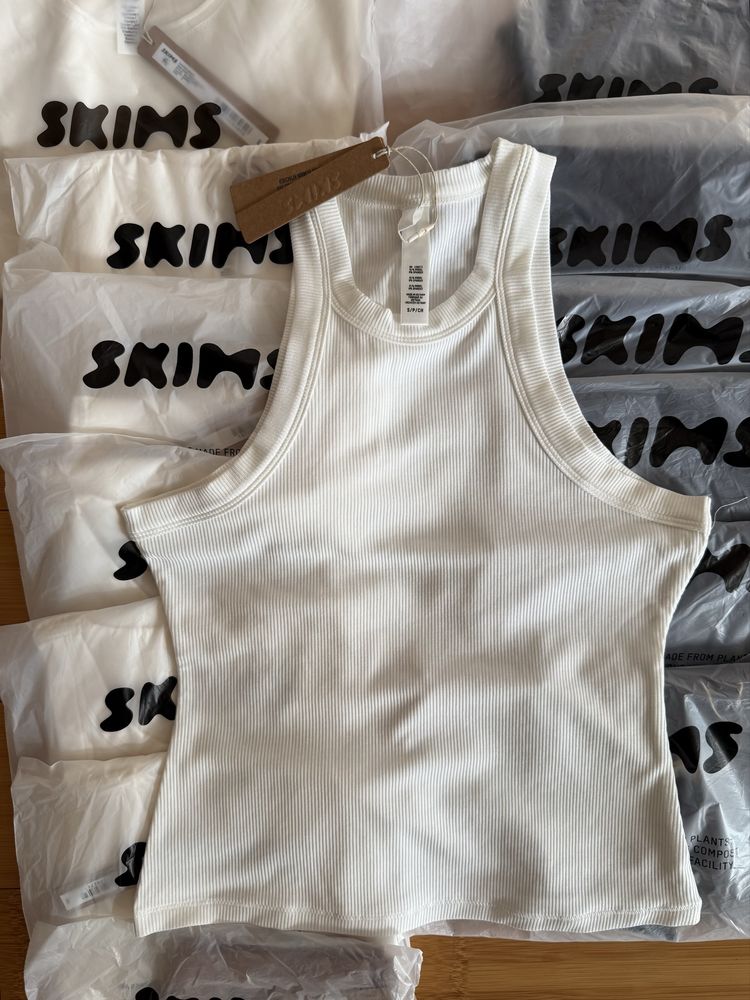 SKIMS Tank, топ, Marble ( молочний), розмір S, ОРИГІНАЛ