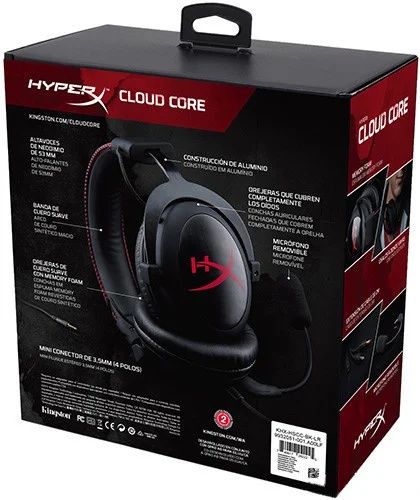 Наушники игровые для ПК Kingston HyperX Cloud Core Black