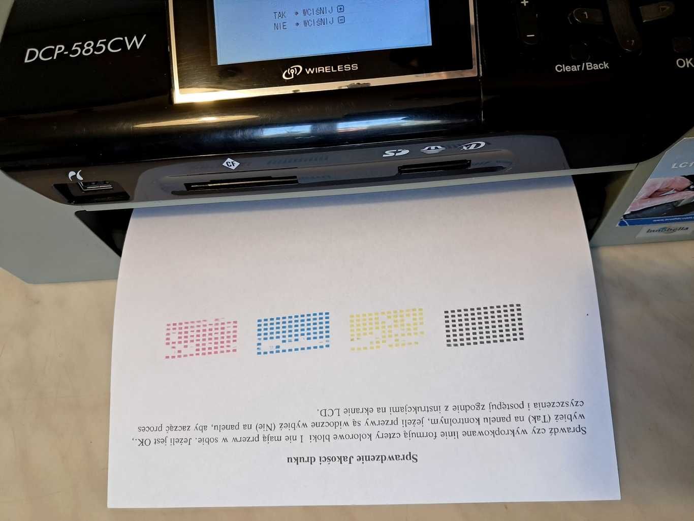 Brother DCP-585cw drukarka urządzenie wielofunkcyjne WiFi tanie tusze
