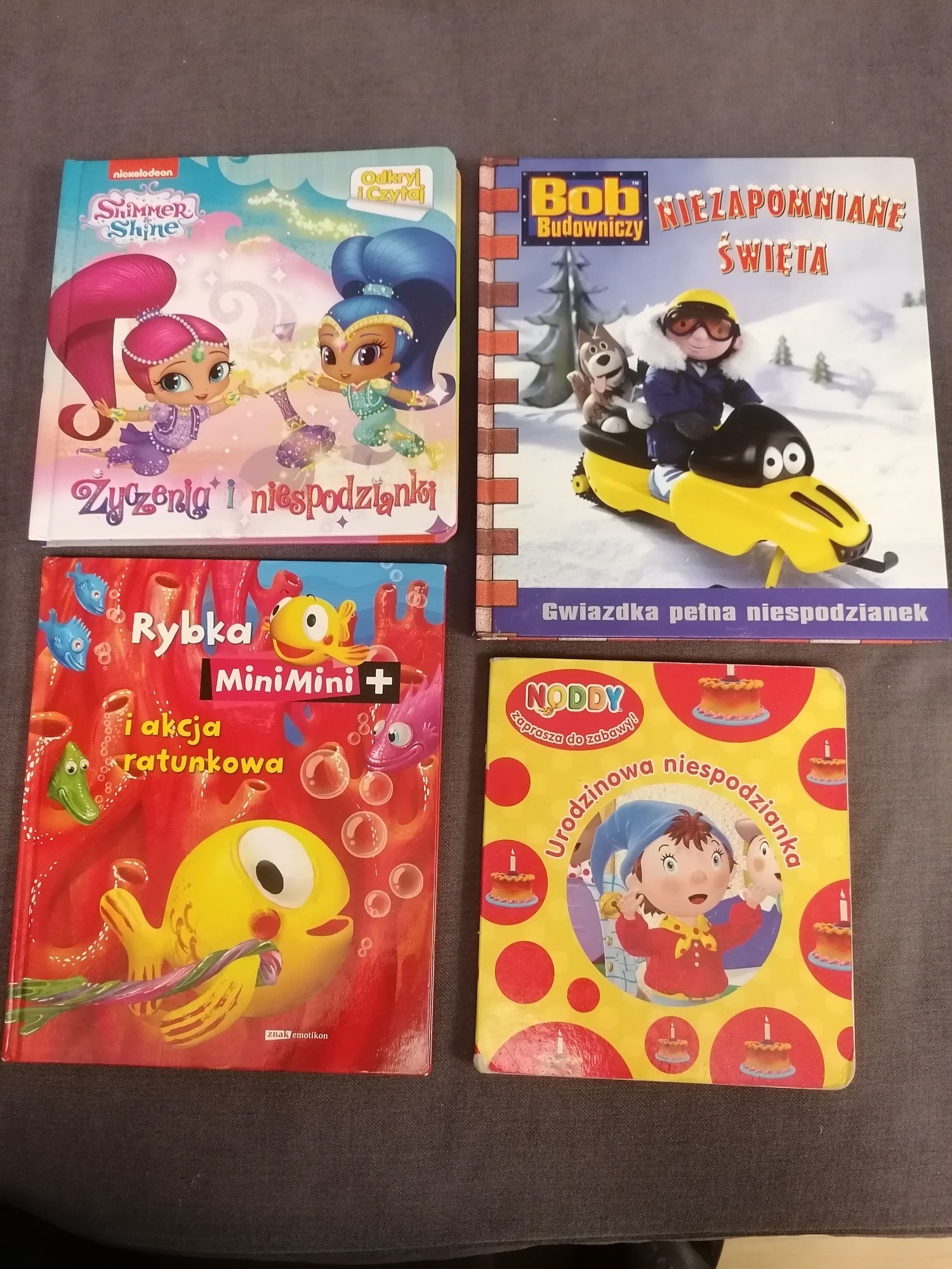 Książeczki Noddy, Shimmer & Shine, Rybka Mini Mini, Bob Budowniczy