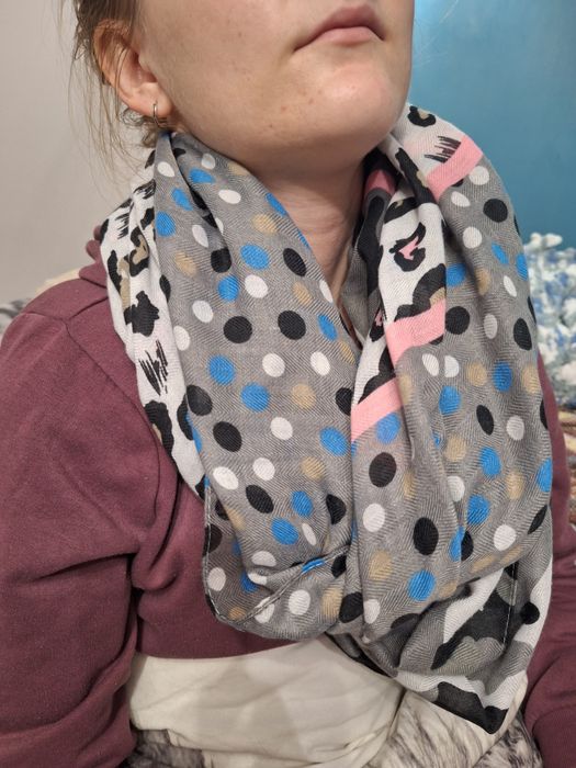 Chusta komin wzorzysta damska
