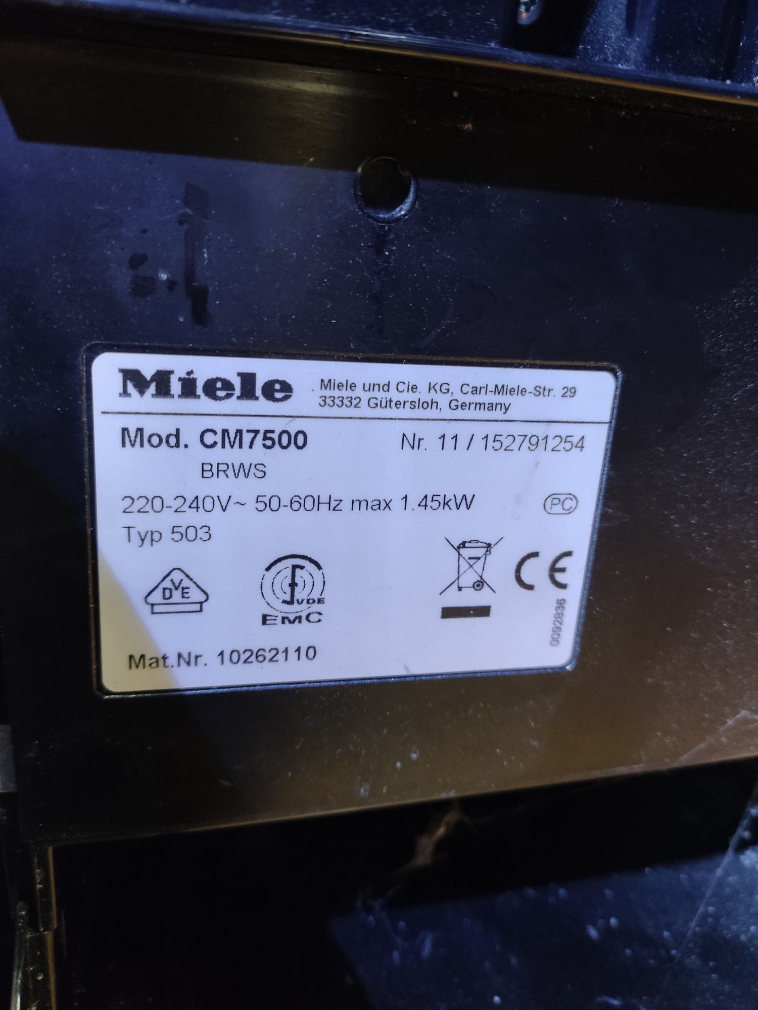 Miele CM7500,5300,6300,5200 запч.