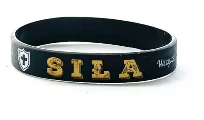 Opaska silikonowa - siła - czarny. Szaron