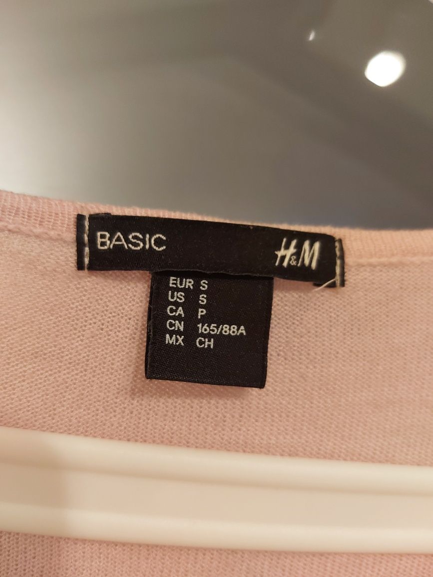 jasnoróżowa bluzka bardzo przyjemna w noszeniu H&M S