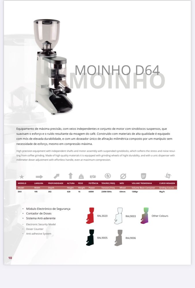 Moinho D64 Futurete - moinho de café e grãos