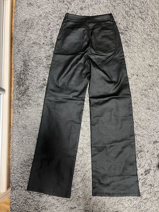 Шкіряні штани чорні