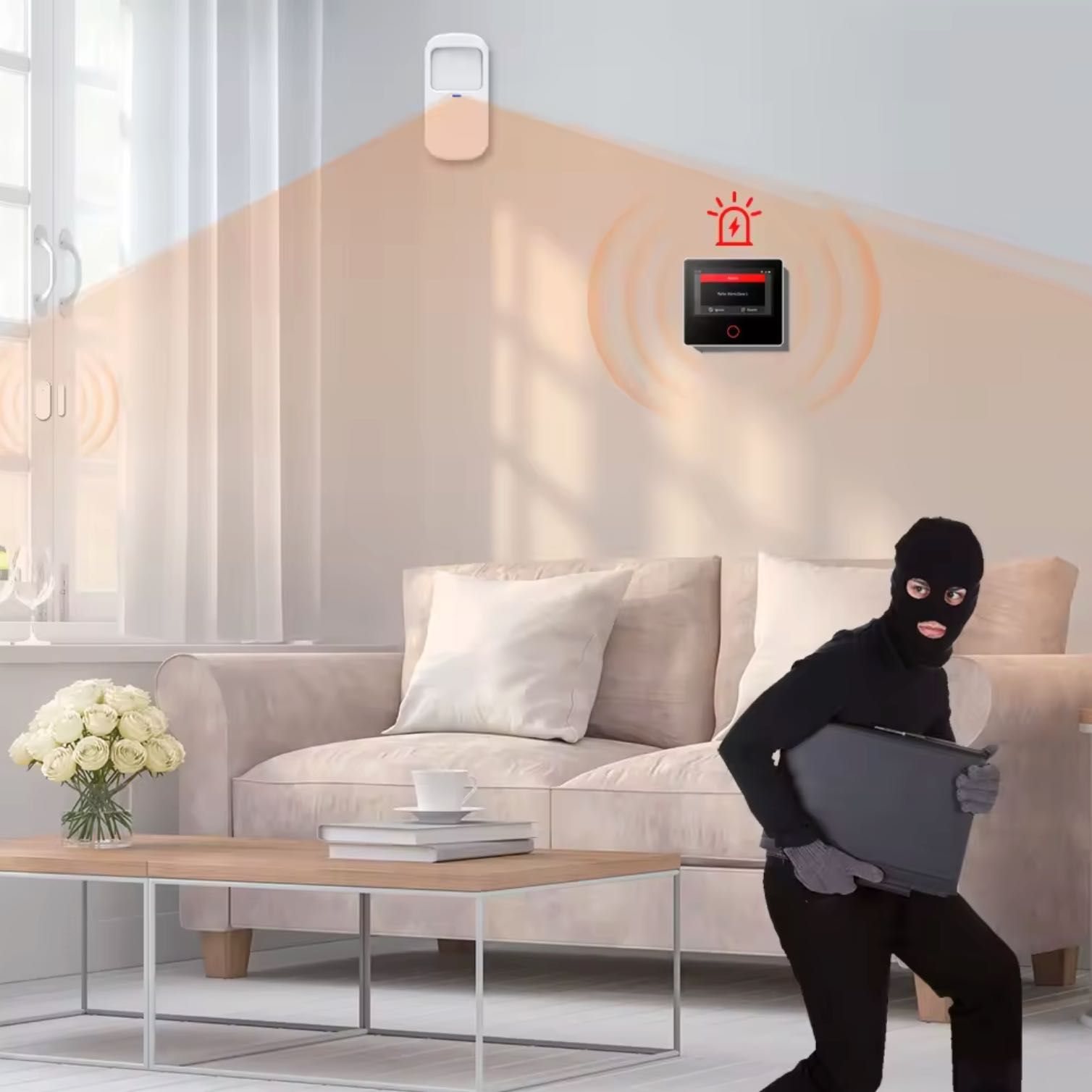 Kit de Sistema de Alarme de Segurança Inteligente * Sem Fios *