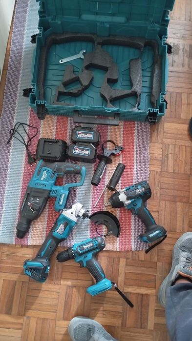 Kit ferramentas torna rebarbadora máquina de impacto e parafusadora