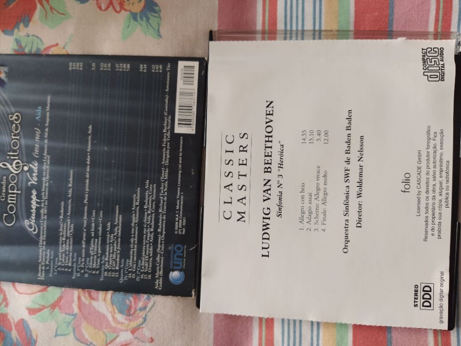 Conj. 2 CDs música clássica Verdi e Beethoven
