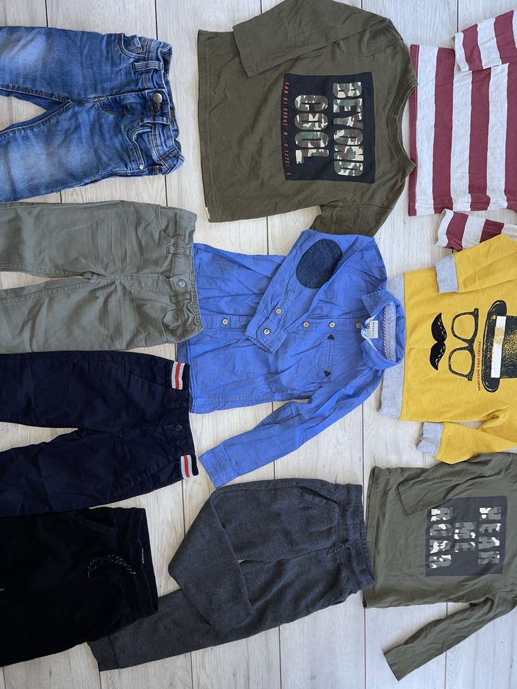 Paczka ciuchow  dla chlopca 110-116 f&f primark hm