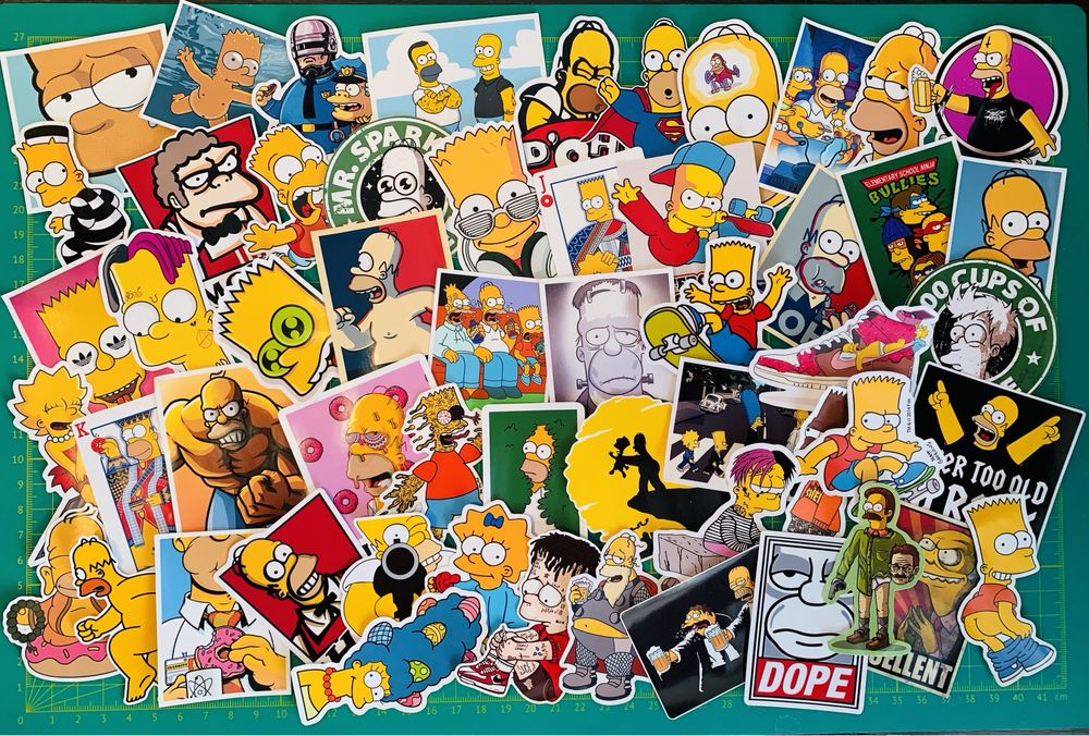 Stickerbombing / стикеры / стікери Rick & Morty, Marvel, Симпсоны