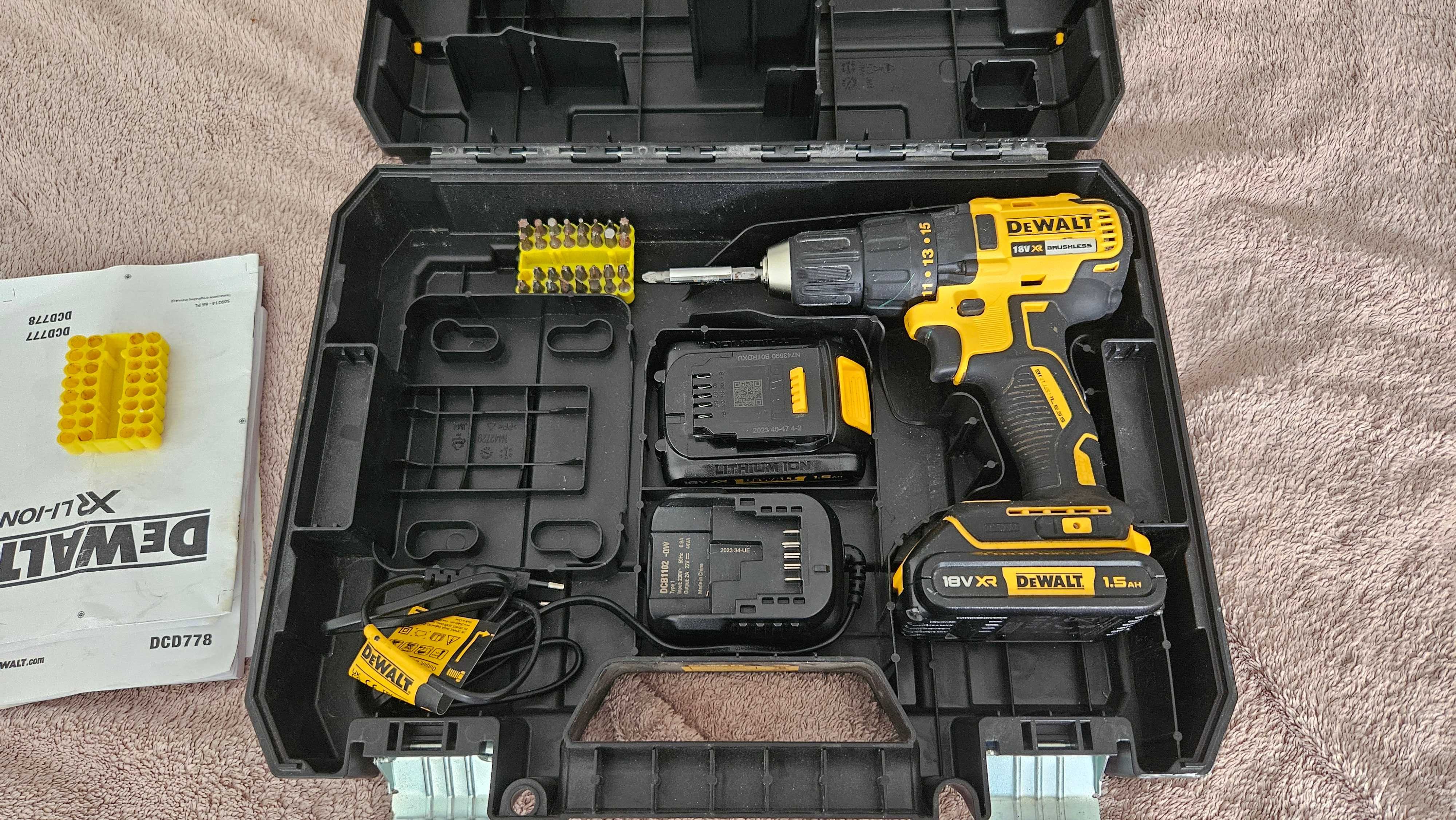 DeWalt DCD7772ST Zestaw 2x Aku, Ładowarka