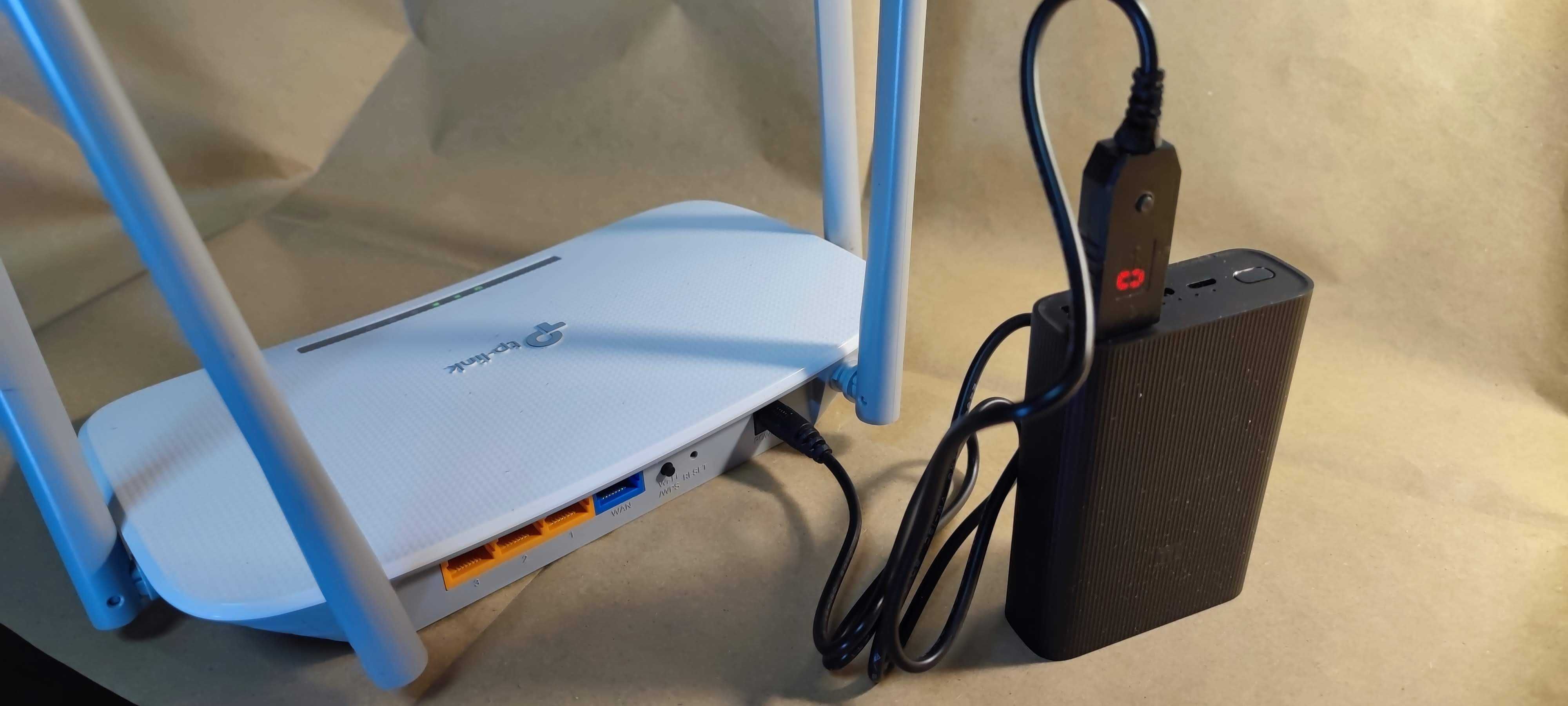 Кабель павербанк + роутер. Підвищуючий перетворювач USB 5V - DC 9V/12V