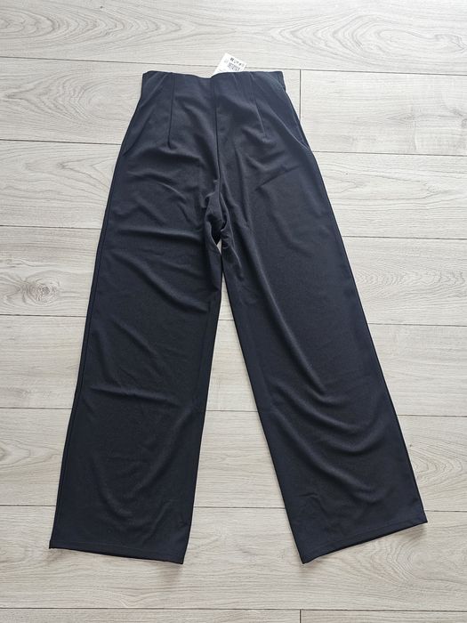 Nowe czarne eleganckie szerokie spodnie H&M rozmiar S