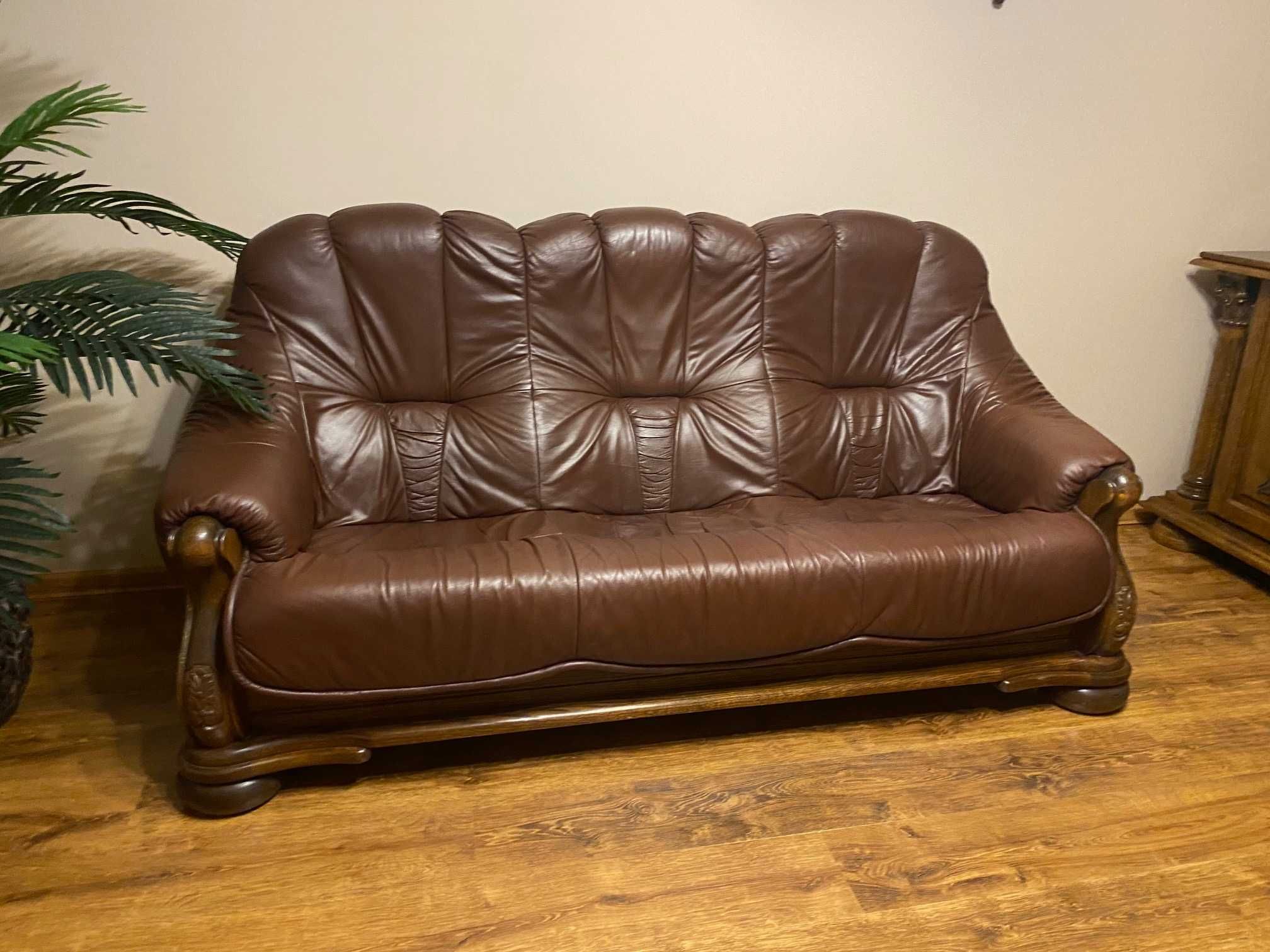 KLER zestaw skórzanych mebli: sofa, dwa fotele | zestaw: 3-1-1