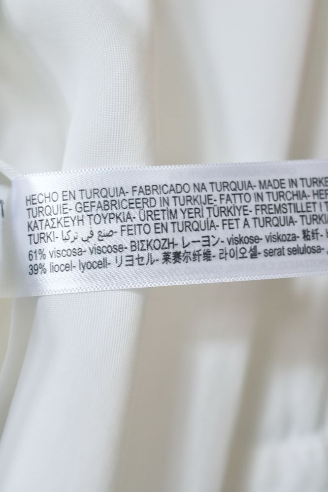 Massimo Dutti Długa biała koszula tunika oversize