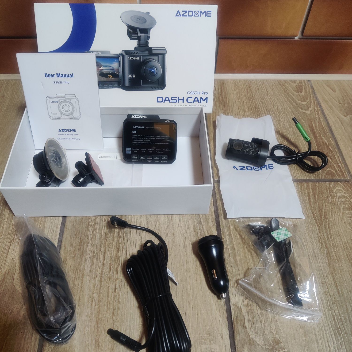 Відеореєстратор AZDOM GS63H Pro 4K + 1080