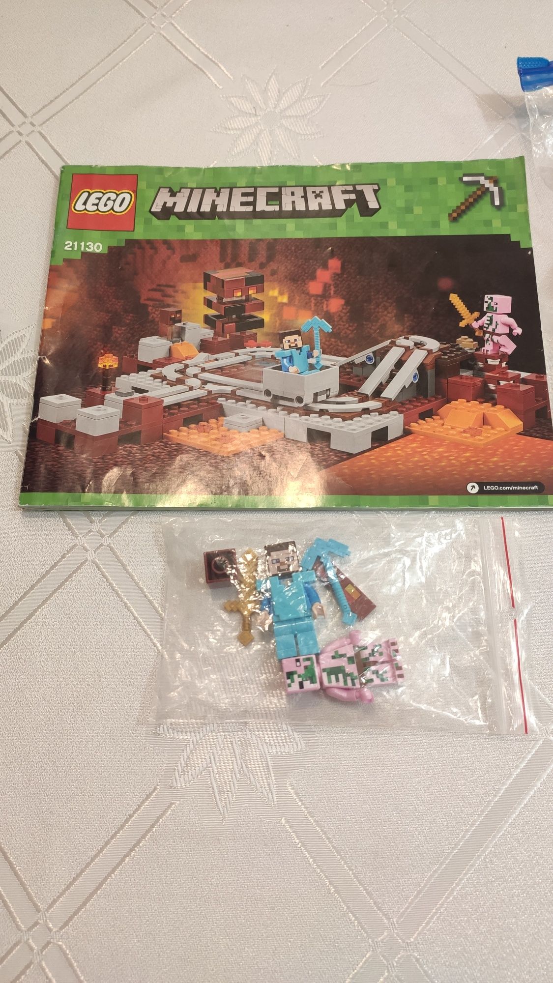 LEGO Minecraft 21130 Linia kolejowa w Netherze kompletny