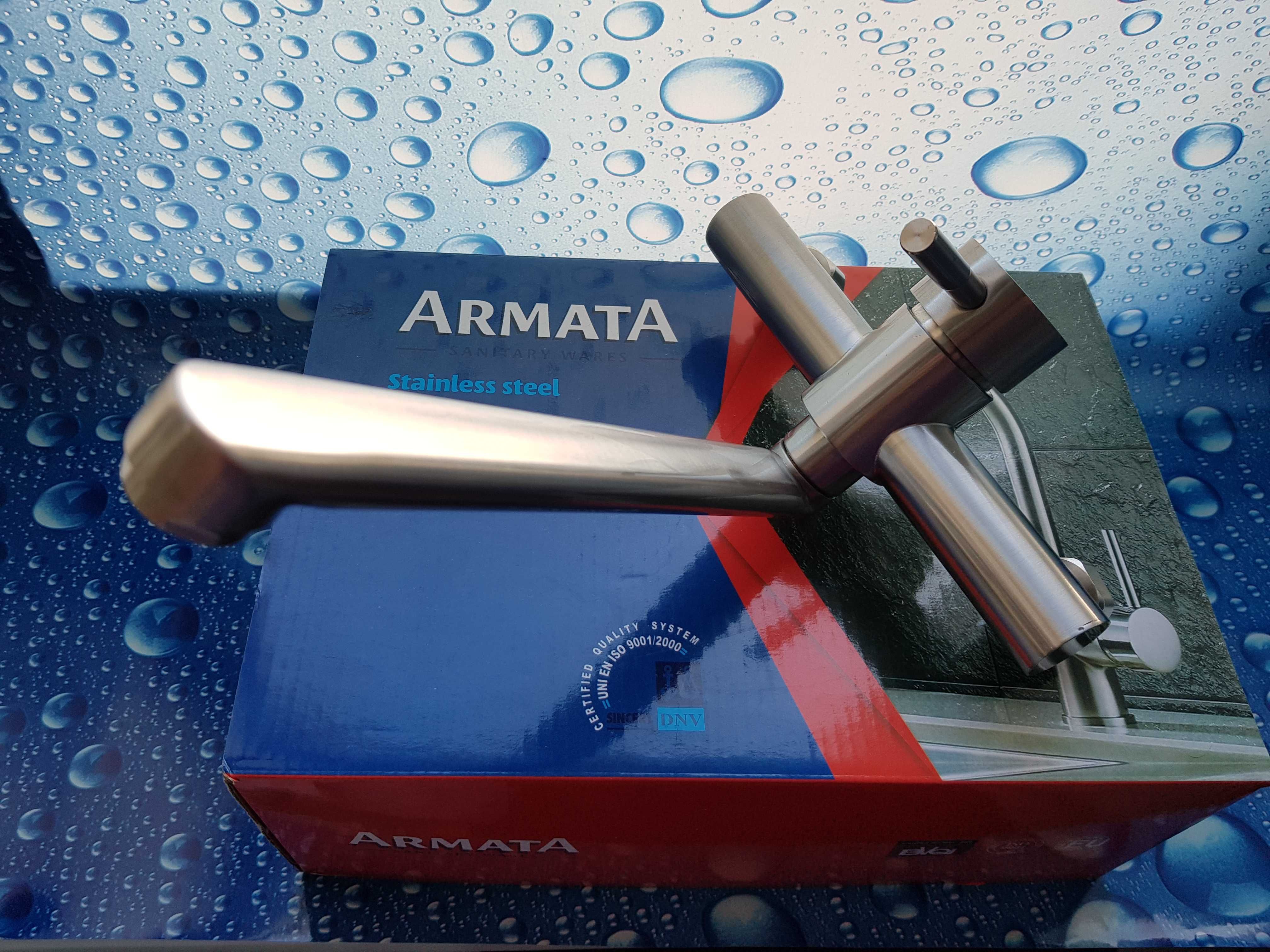 Смеситель змiшувач настенный для кухни,умывальника ARMATA SUS 005