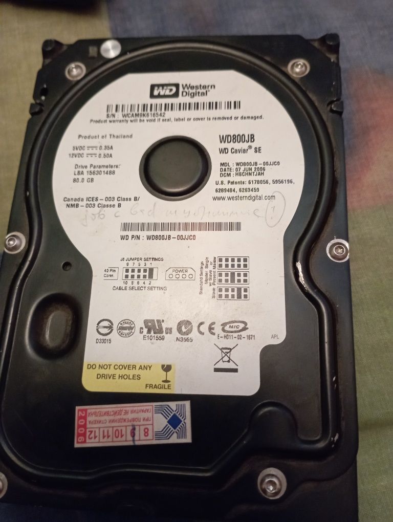 Винчестер (HDD) Жёсткий диск 2,5 3.5 на запчасти