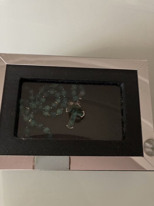 Rozaniec recznie robiony w kolorze turkusowym