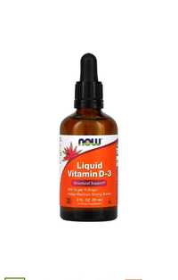 Рідкий вітамін Д3 NOW Foods (Vitamin Liquid D3) 400 ME 60 мл