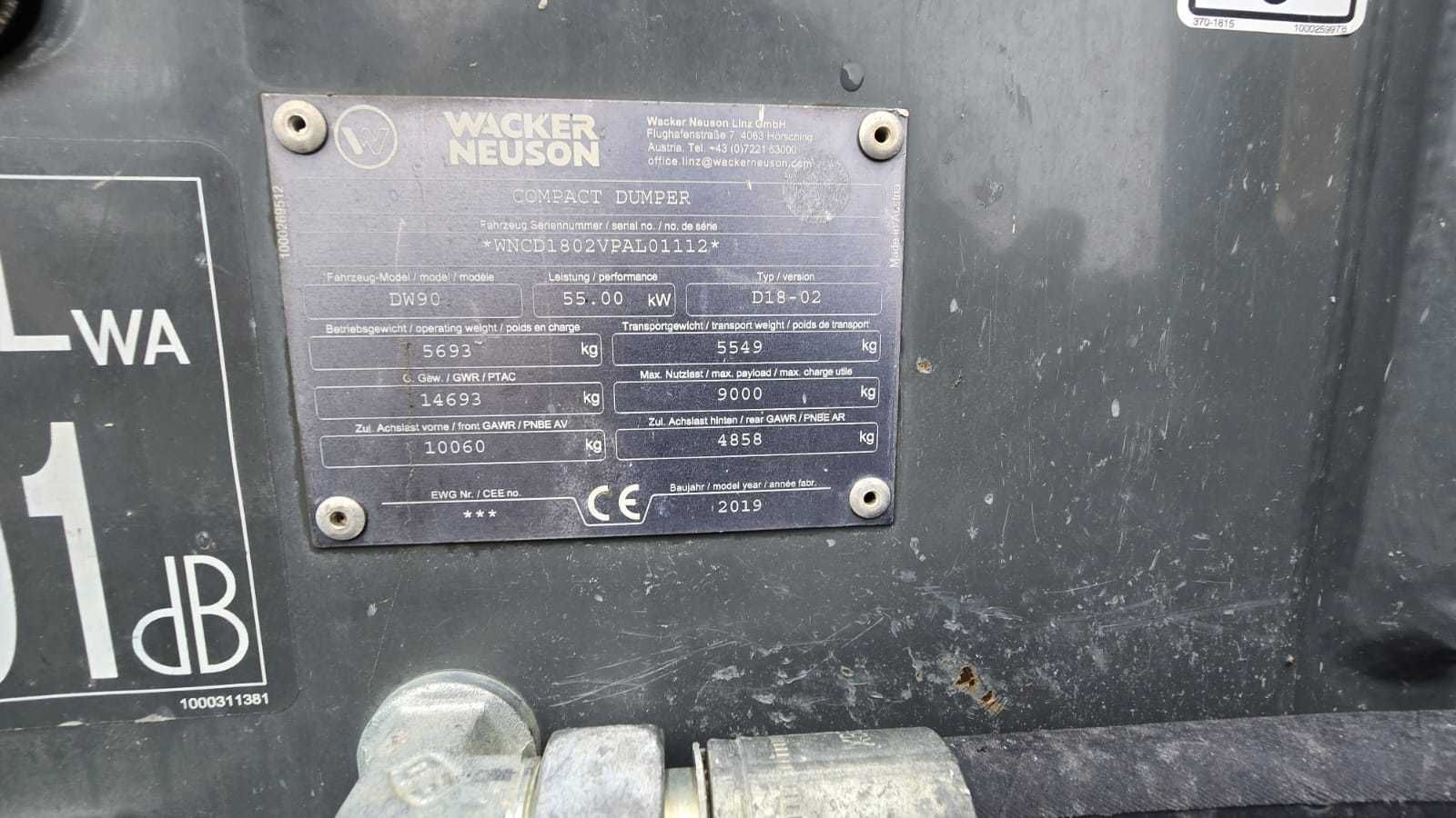 Wozidło Budowlane Wacker Neuson DW 90 (Ausa Terex Jcb Benford Thwaites