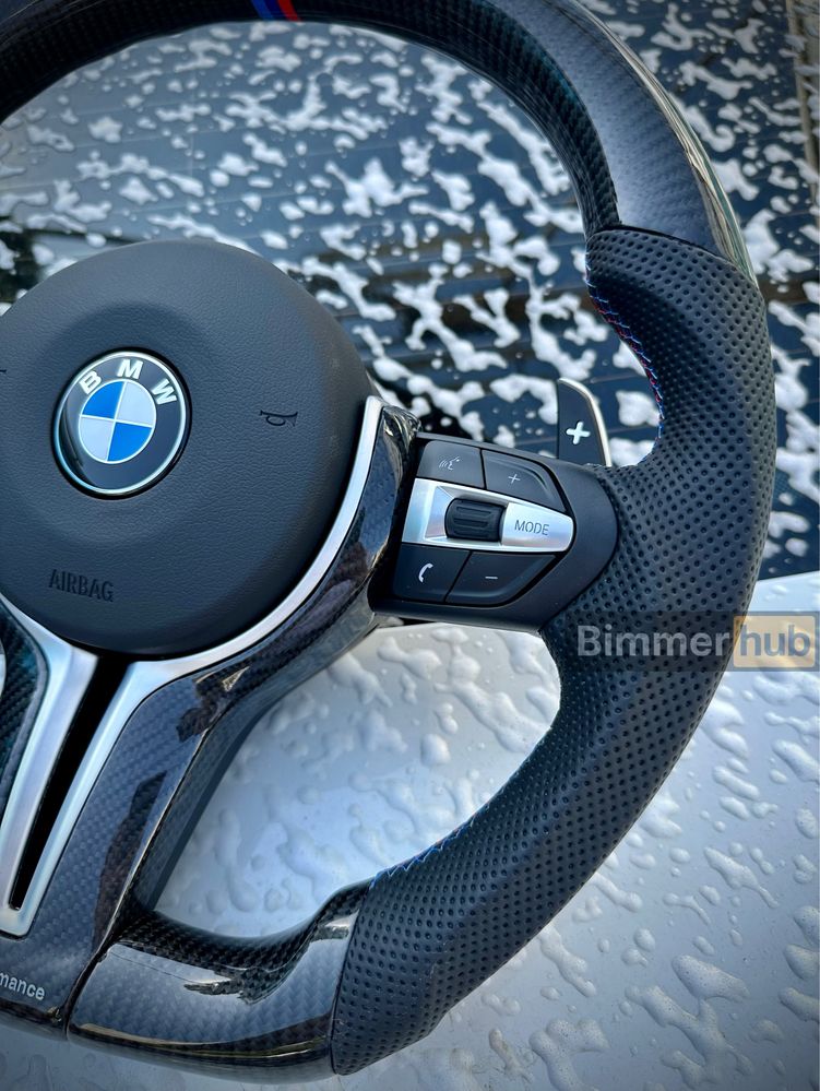 Карбон М руль + (ОРИГИНАЛ airbag, подогрев, вибро) БМВ Ф30 Ф15 Ф25 Ф10