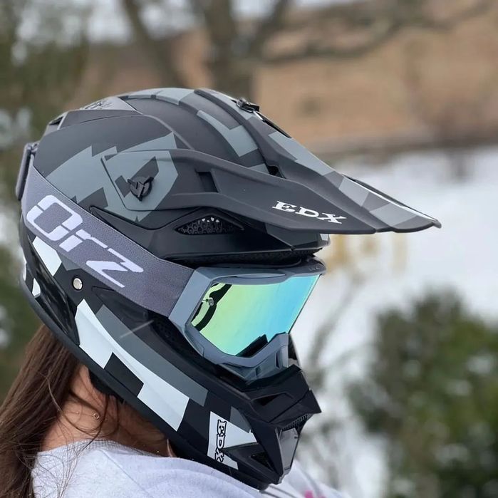 Шлем кроссовый FOX, мотошолом, шлем на мотоцикл ендуро exdrive
