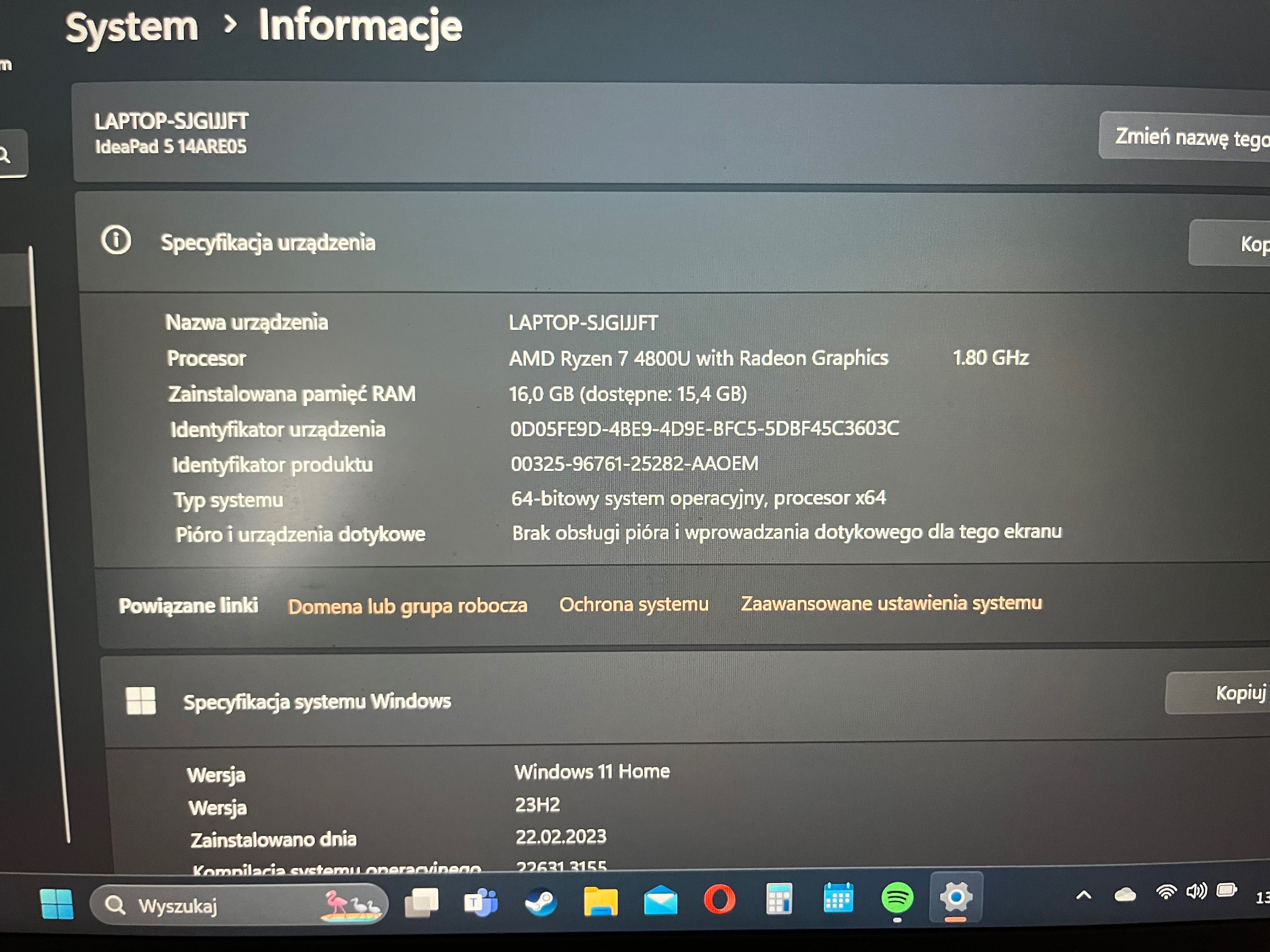 Laptop LENOVO SJGIJJFT AMD Ryzen 7 4800U 16gb
